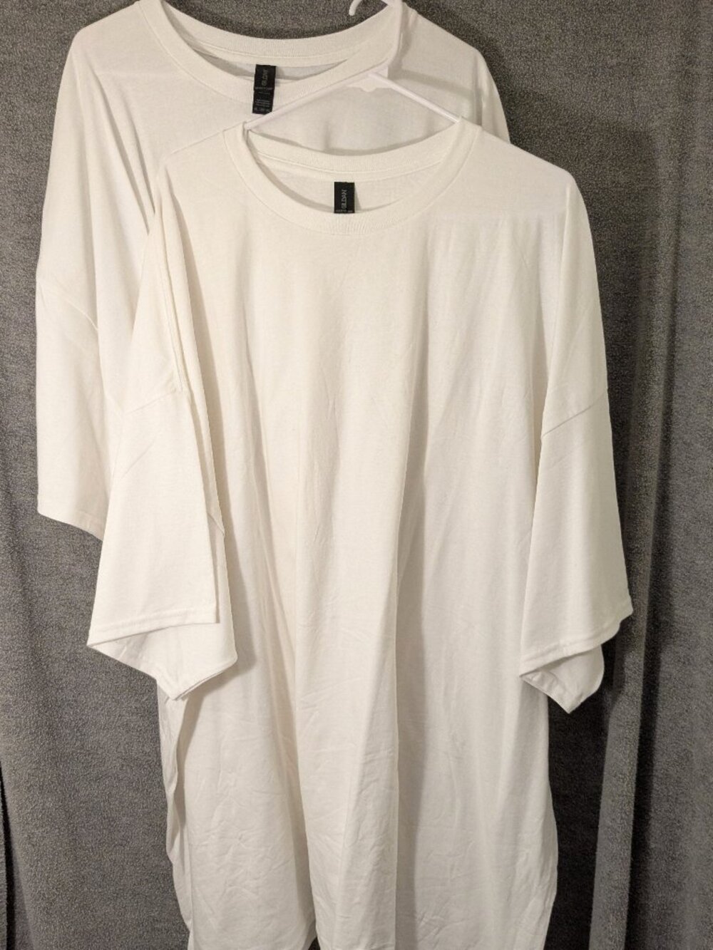 New! TWO (2) Men's 5XL Gilden White Cotton T Shirts